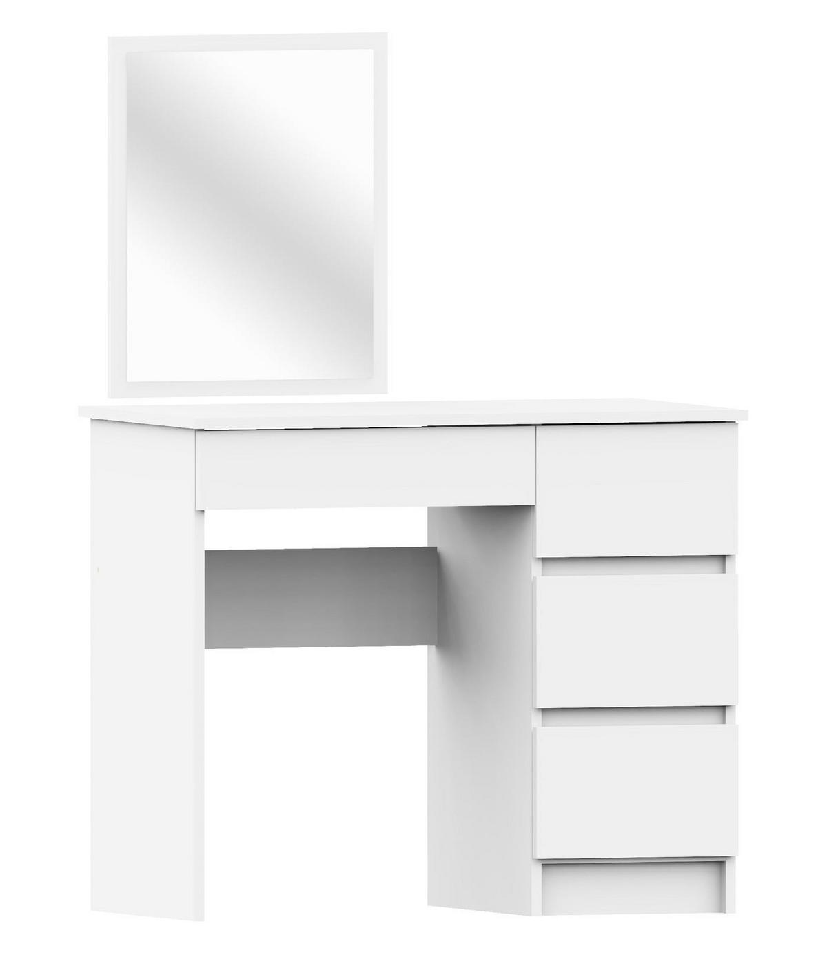 KOZMETIČNA MIZA s ogledalom - bela, leseni material (90/142/50cm) - RAUMHIRSCH FURNITURE