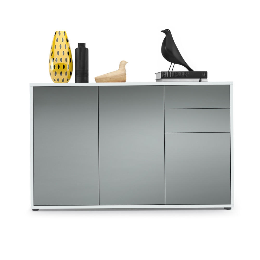Vladon Kommode Graphit 117x74x36 cm