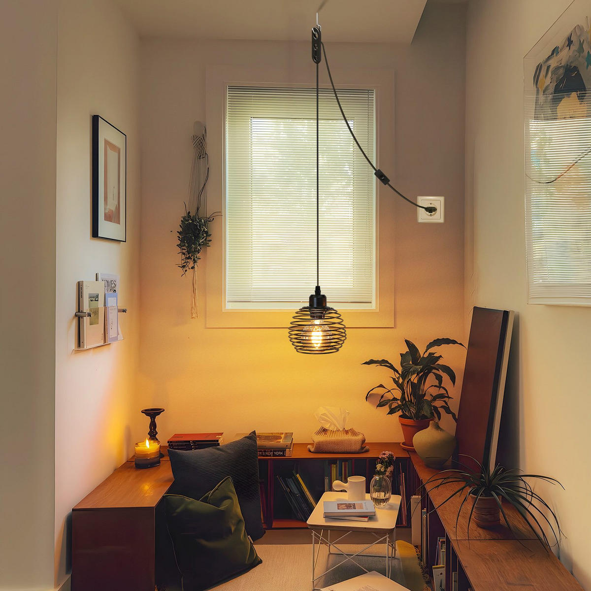 PENDELLEUCHTE BERNHARD Ⅲ 13/15/450 cm - Schwarz, Metall (13/15/450cm) - Nettlife