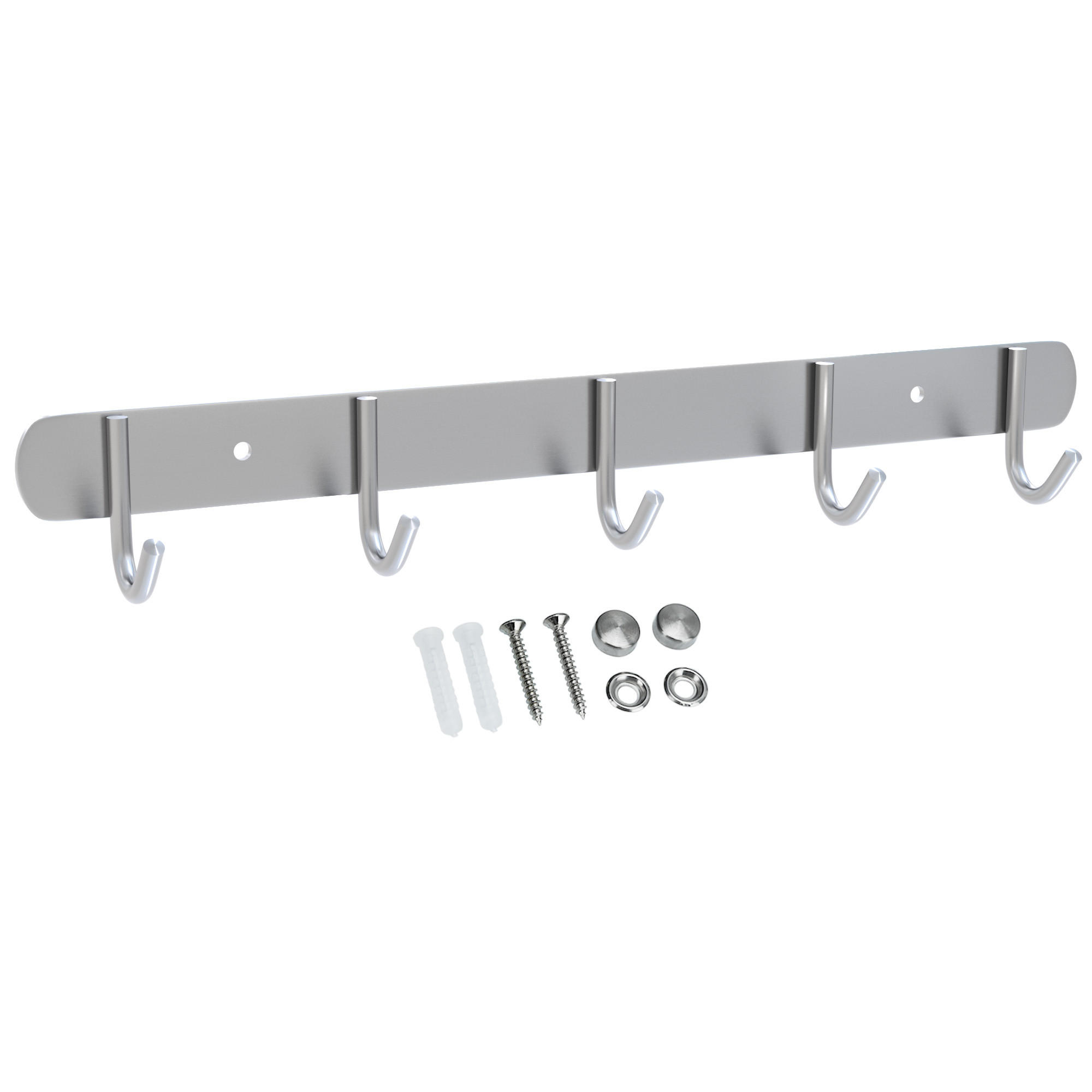 Intirilife Garderobenleiste Silber 5x5x38.1 cm