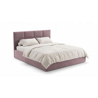 POLSTERBETT Gobi Rosa 90x200 cm, mit Bettkasten und gestepptem Kopfteil - Rosa, Holzwerkstoff/Textil (90/200cm) - Bettso