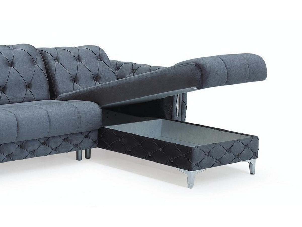 ECKSCHLAFSOFA Patna Anthrazit Relax - Langer Schenkel Links - Anthrazit, Holzwerkstoff/Kunststoff (310/180cm)
