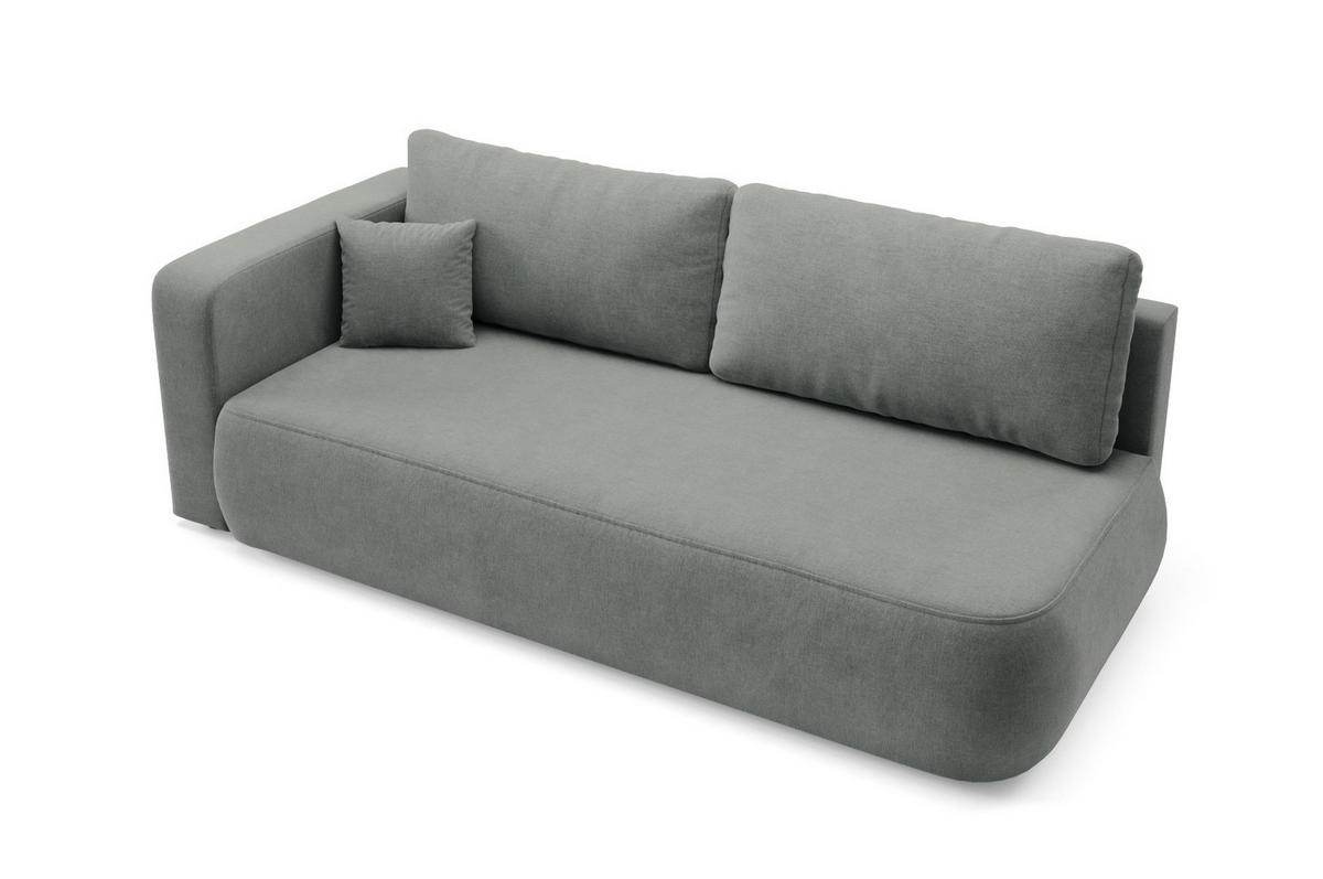SCHLAFSOFA mit Bettkasten Grau - Schwarz/Grau, Holz/Holzwerkstoff (228/82/106cm) - Furnisell