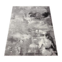 TEPPICH Kurzflor Abstrakt Wohnzimmer schmutzabweisend Hellgrau Rechteckig 120x170 - Grau, Textil (120/170cm) - KADIMA DESIGN