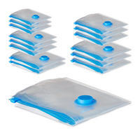 15XVAKUUMBEUTEL - Transparent, Kunststoff (80/110/0.1cm) - Relaxdays