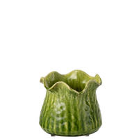 BLUMENTOPF RONNY UNREGELMÄßIG Grün - Grün, Keramik (20.5/18cm) - J-Line