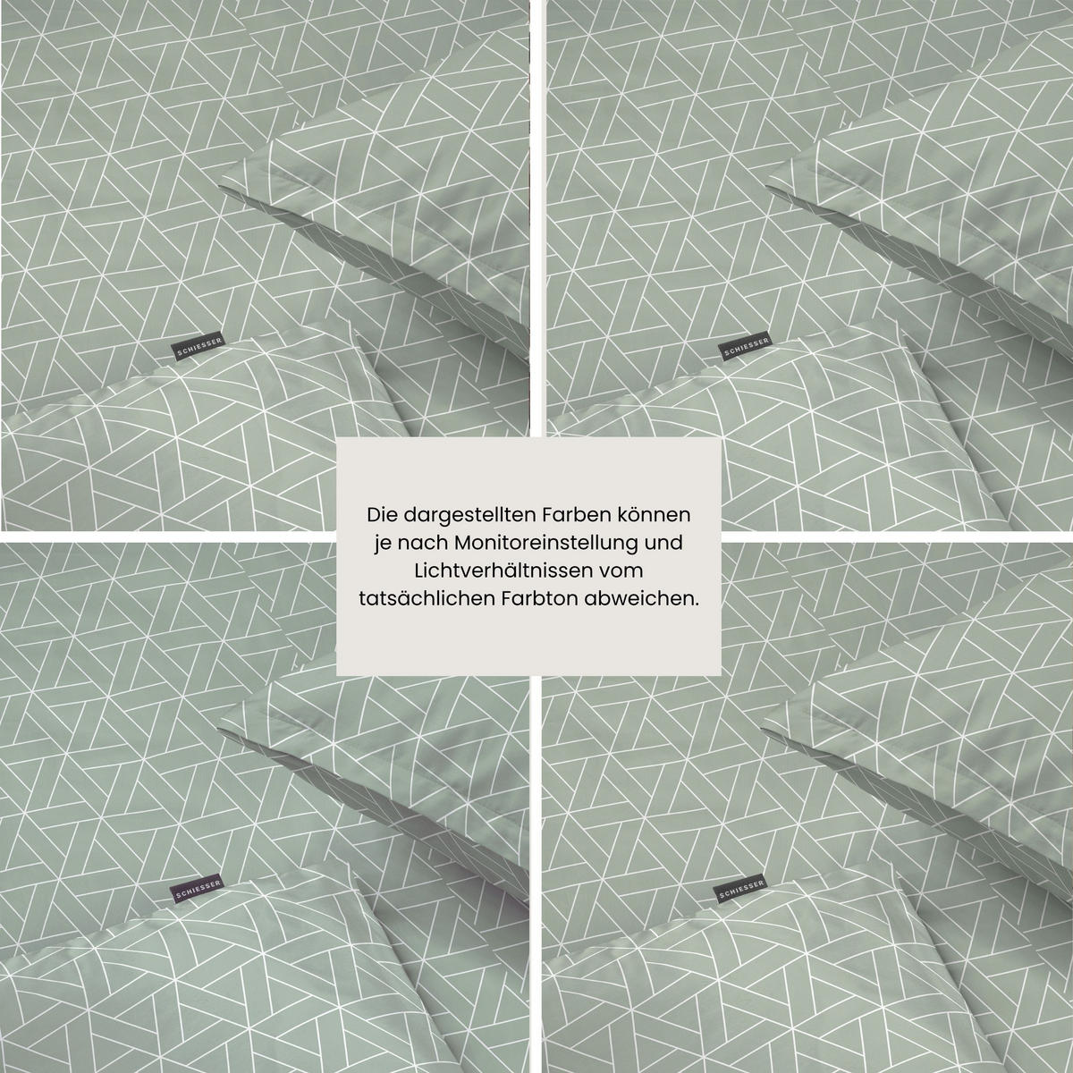 BETTWÄSCHESET Tris - Renforcé - 2-teilig - 135x200 cm - Mint - Mintgrün, Textil (135/200cm) - SCHIESSER