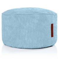 SITZSACK-HOCKER Pouf "Cord" 45x25cm - Hellblau, Textil (45/25/45cm) - Green Bean