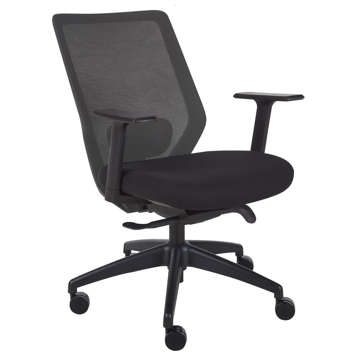 BÜROSTUHL Taupe Virtuoso - Beige/Schwarz, Textil (53/97/53cm) - Beliani