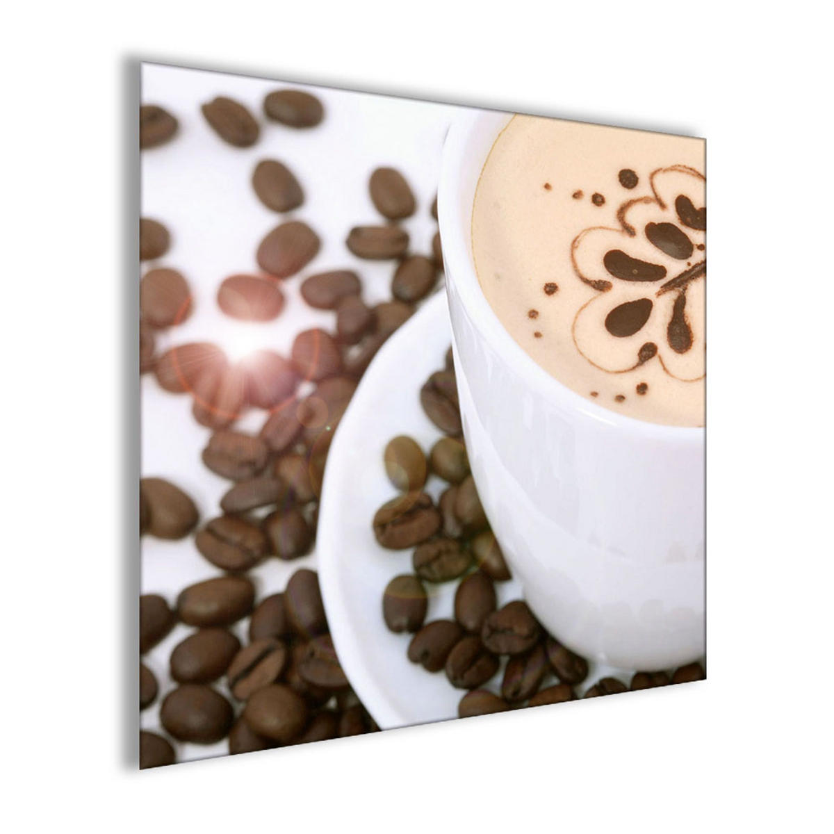 GLASBILD 30x30 cm Küche Kaffee - Beige, Glas (30/30cm) - artissimo