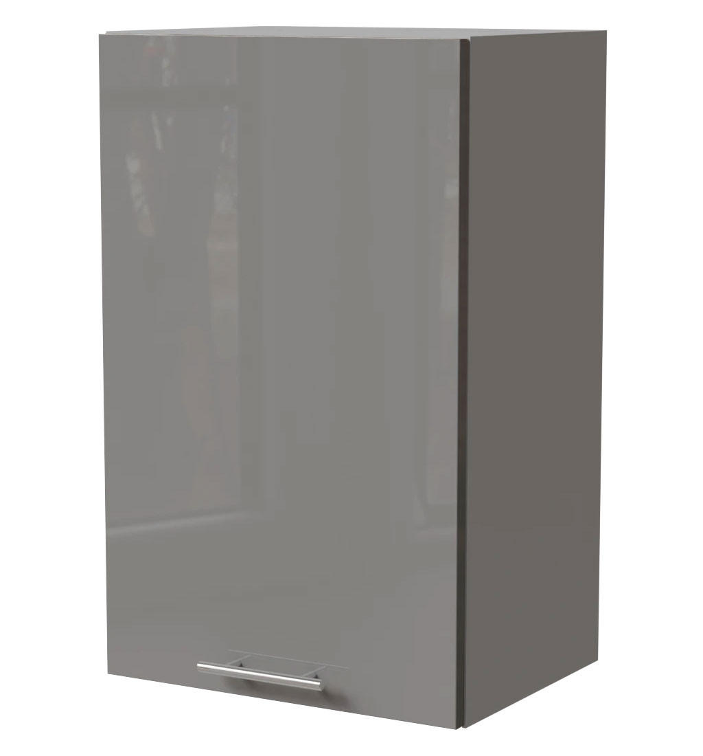KÜCHENHÄNGESCHRANK Essen W2/45 Grau Hochglanz / Grau Matt 45 / 32,5 / 72cm - Grau, Holz/Holzwerkstoff (45/72/32.5cm) - Feldmann-Wohnen