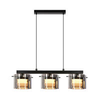 PENDELLEUCHTE Anvel 52/12/157 cm - Schwarz, Glas/Metall (52/12/157cm) - ZMH