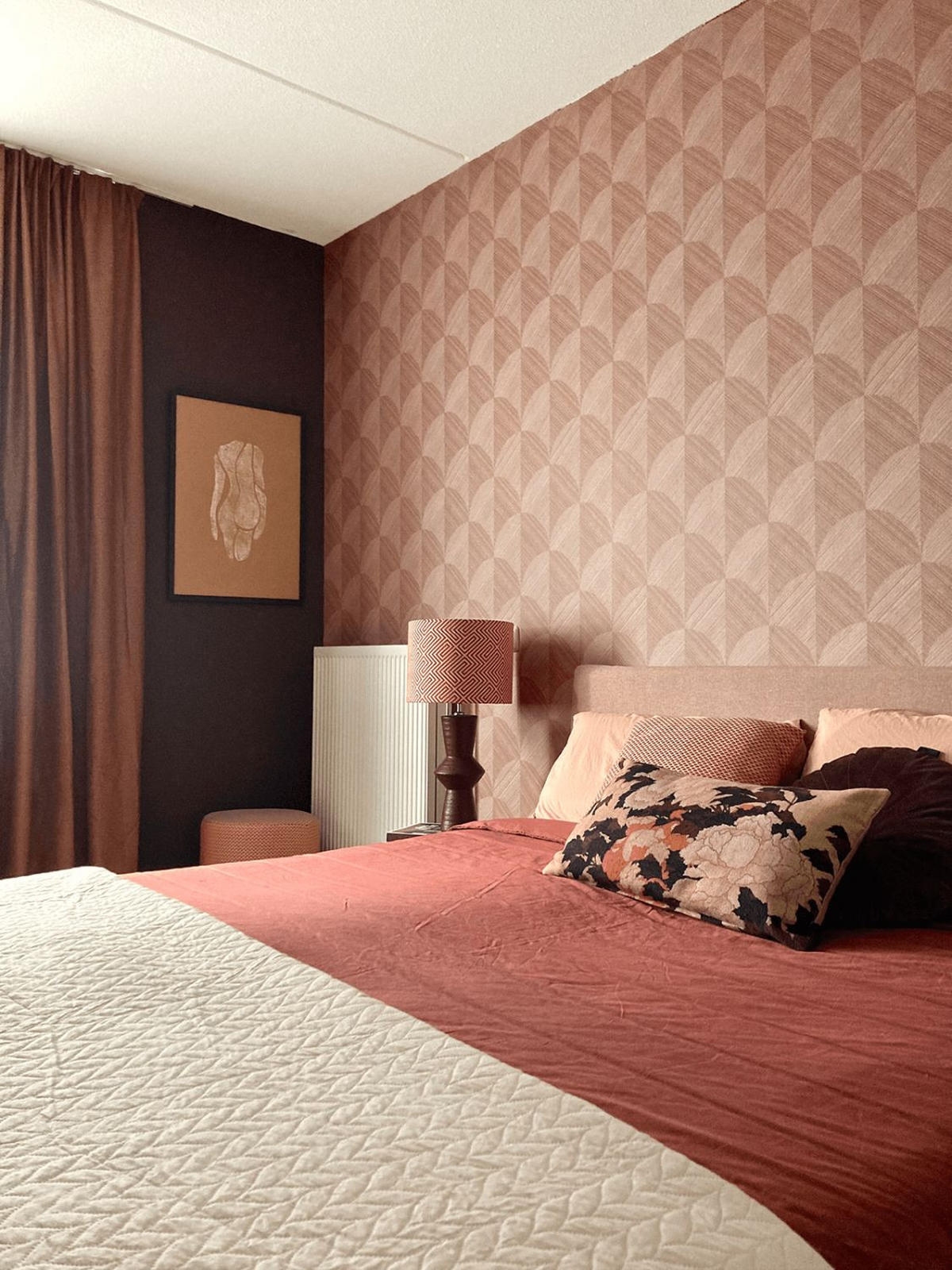 TAPETE 3D Muster 53 cm x 10.05 m - Terracotta, Papier (53/1000cm) - Origin Wallcoverings