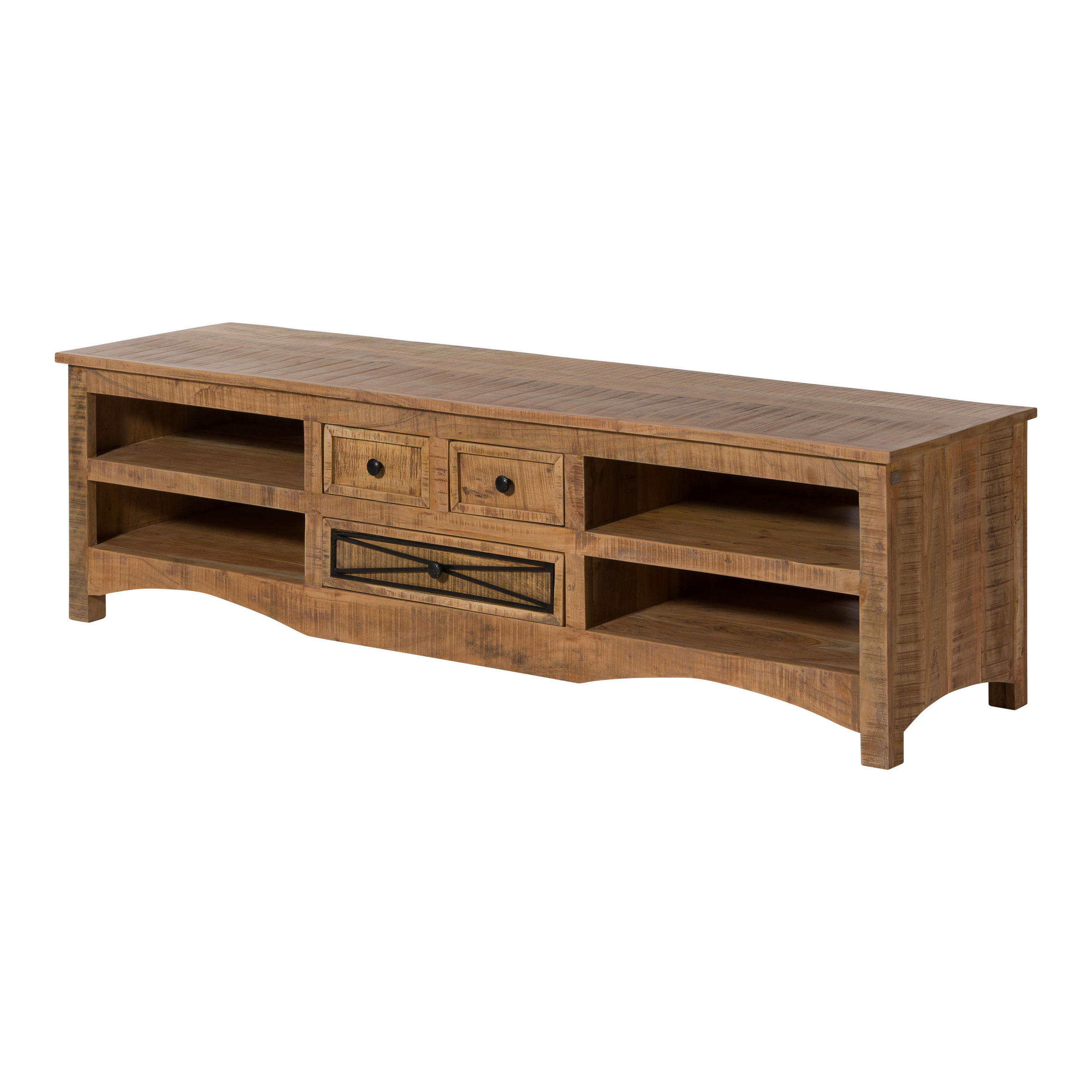 TV-BOARD Akazie 180x50x50 natur versiegelt NATURE OF SPIRIT #218 - Naturfarben, Holz (50/50/180cm) - Massivmoebel24