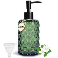 SEIFENSPENDER Glas Grün Wabendesign 500 ml - Grün, Glas (7.7/19/7.7cm)