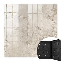 SCHLÜSSELBOX Schwarz 30x30 cm- Türöffnung nach rechts - Beige Textur - Beige, Metall (30/30/5cm) - TULUP