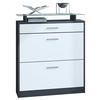 SCHUHSCHRANK Loret Fronten in Weiß matt - Weiß, Holzwerkstoff (89/104/23cm) - Vladon