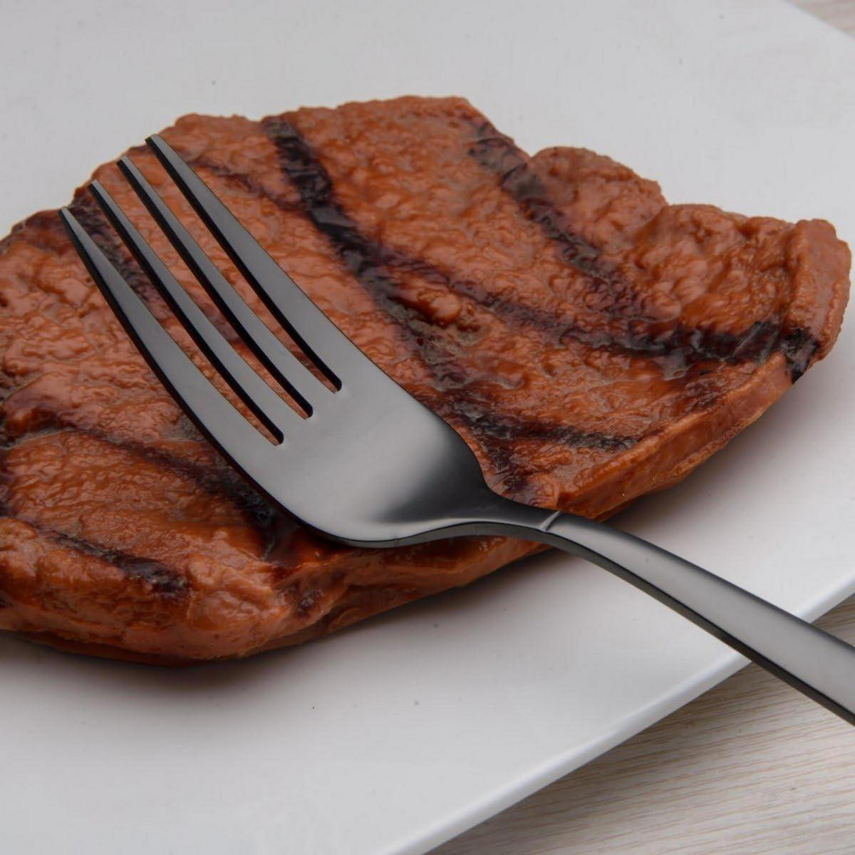 BESTECKSET 30-teilig schwarz glänzend - Schwarz, Metall