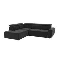 ECKSOFA Reid Schwarz Samt - Schwarz, Holz/Kunststoff (273/224cm) - S-Style Möbel