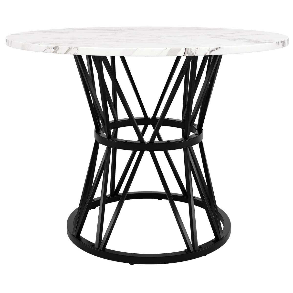 ESSTISCH 100/76/100 cm Schwarz aus MDF mit verstellbaren Füßen - Schwarz, Holzwerkstoff (100/100/76cm) - OKMYHOME