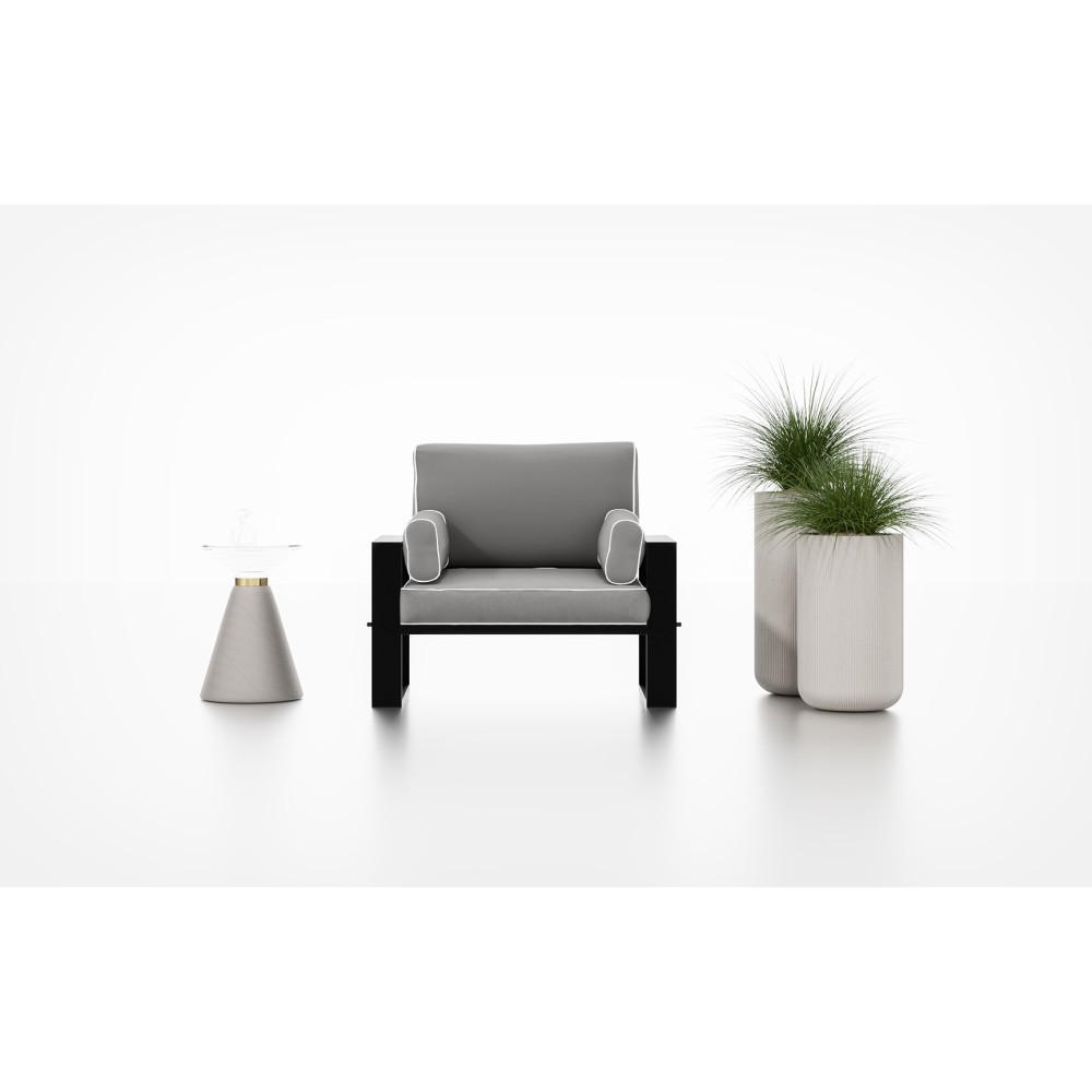 LOUNGESESSEL Verdino mit Metallrahmen anthrazit - Anthrazit, Metall (94/90/87cm) - Beautysofa