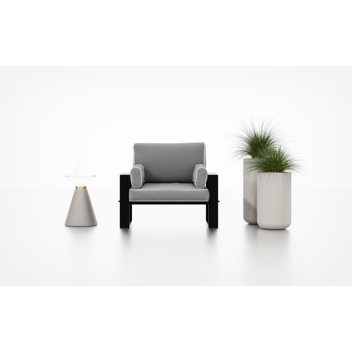 LOUNGESESSEL Verdino mit Metallrahmen anthrazit - Anthrazit, Metall (94/90/87cm) - Beautysofa