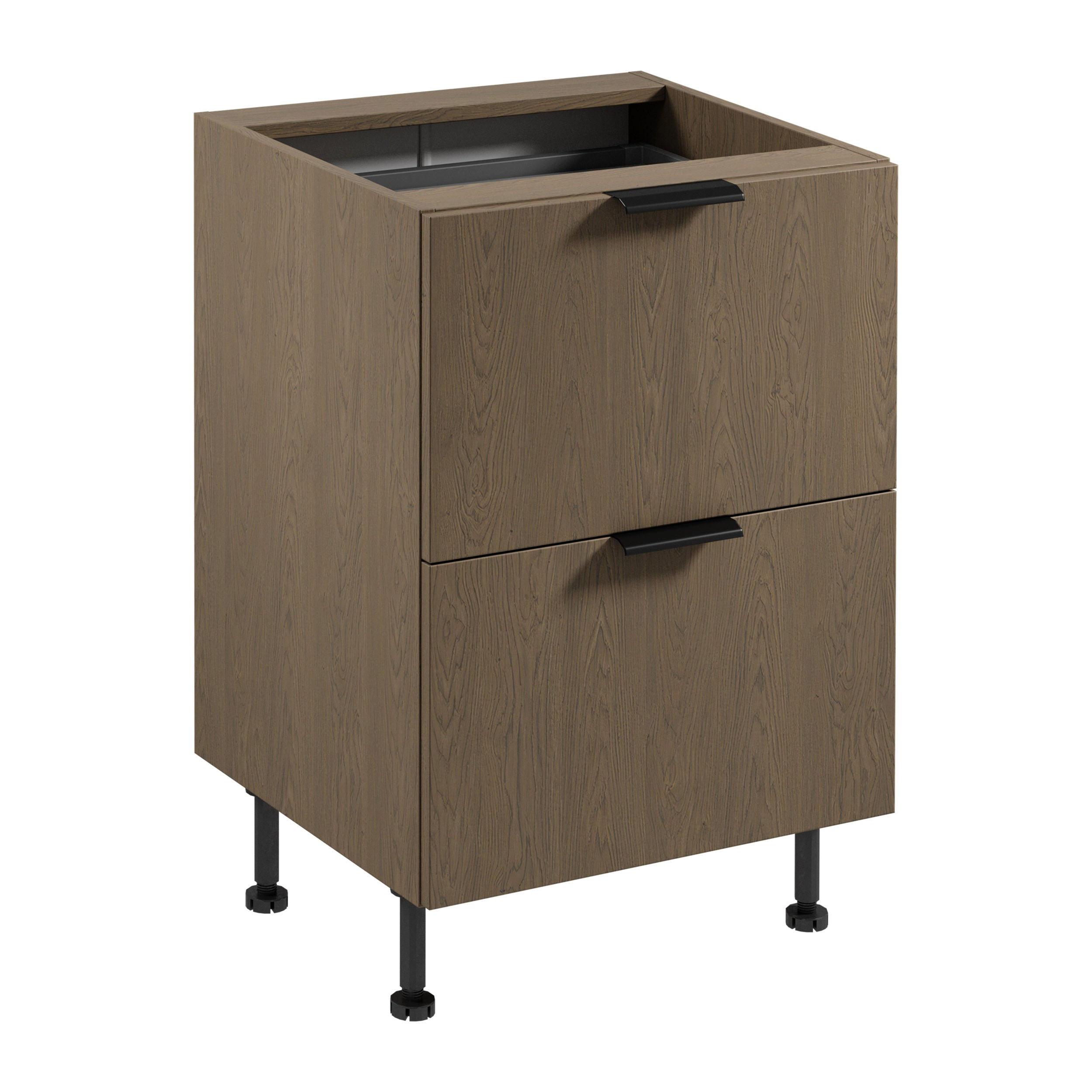 UNTERSCHRANK D60S2+1 AX – Sorento Dunkle Eiche – Dunkle Eiche - Dunkelbraun, Holzwerkstoff (60/87/52cm) - ROYAL24_MARKT