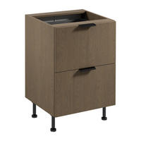 UNTERSCHRANK D60S2+1 AX – Sorento Dunkle Eiche – Dunkle Eiche - Dunkelbraun, Holzwerkstoff (60/87/52cm) - ROYAL24_MARKT