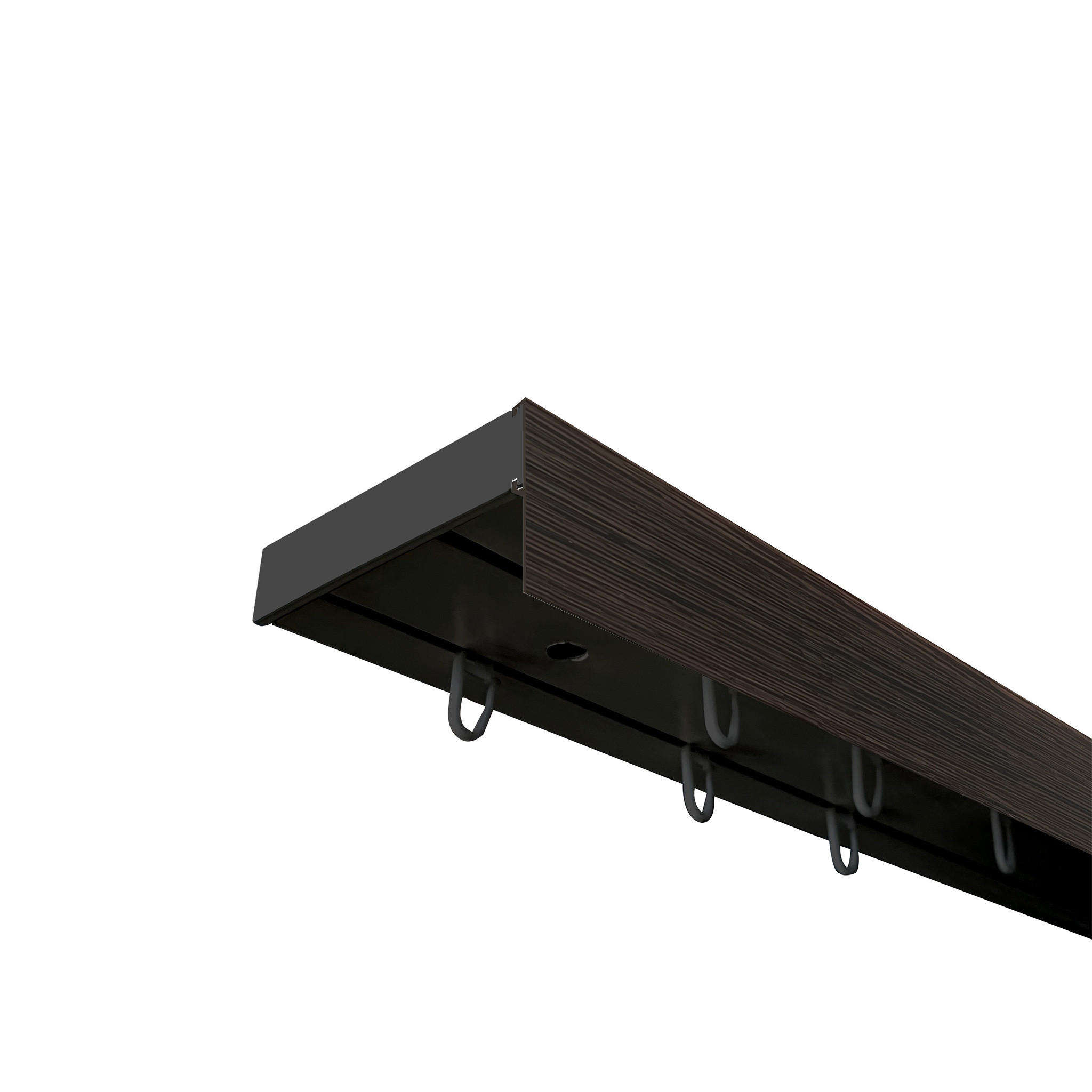 SN Deco Vorhangschiene Schwarz 4.7x1.7x400 cm