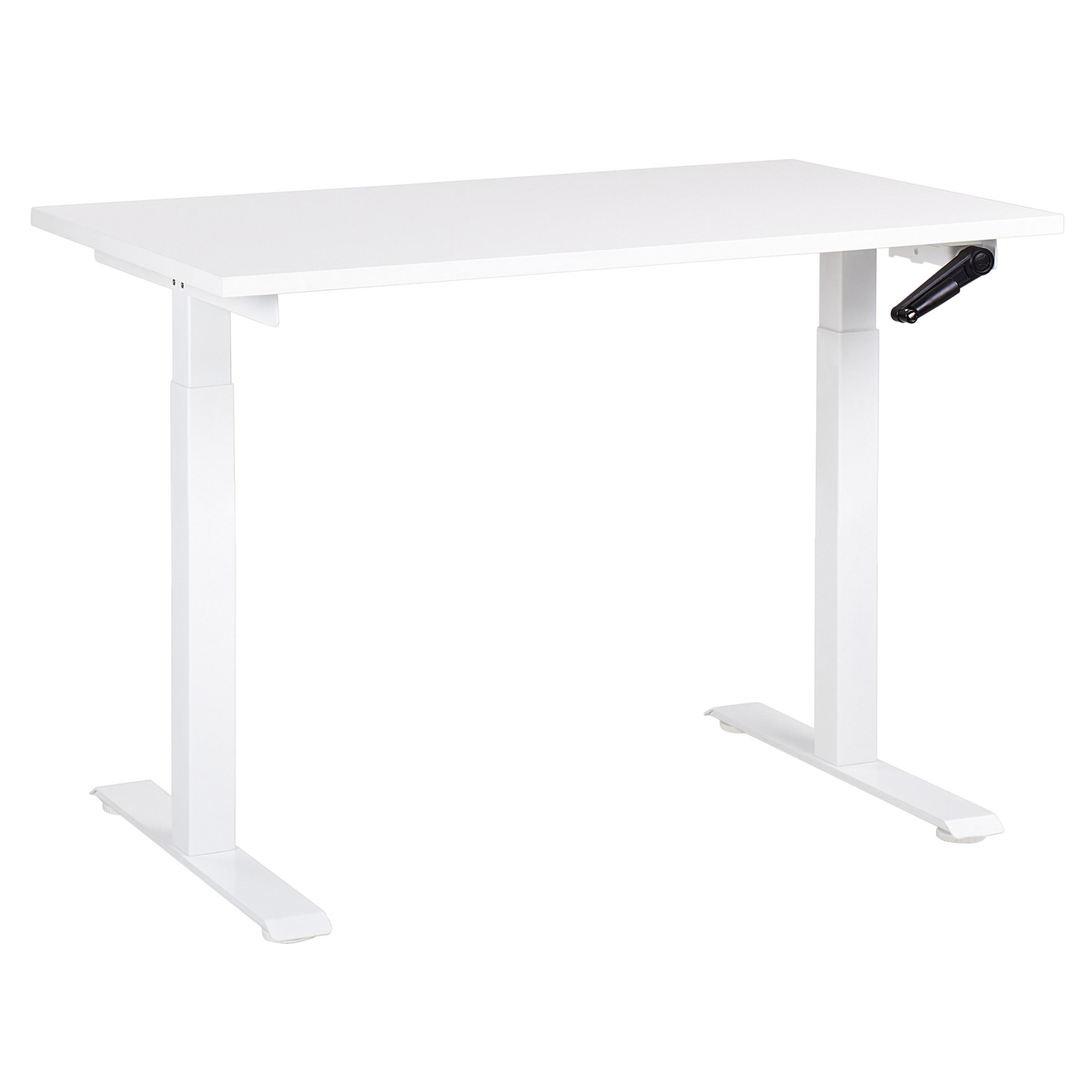 SCHREIBTISCH weiß 120/72 cm manuell höhenverstellbar Destin III - Weiß, Holz (72/120/74cm) - Beliani