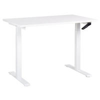 SCHREIBTISCH weiß 120/72 cm manuell höhenverstellbar Destin III - Weiß, Holz (72/120/74cm) - Beliani