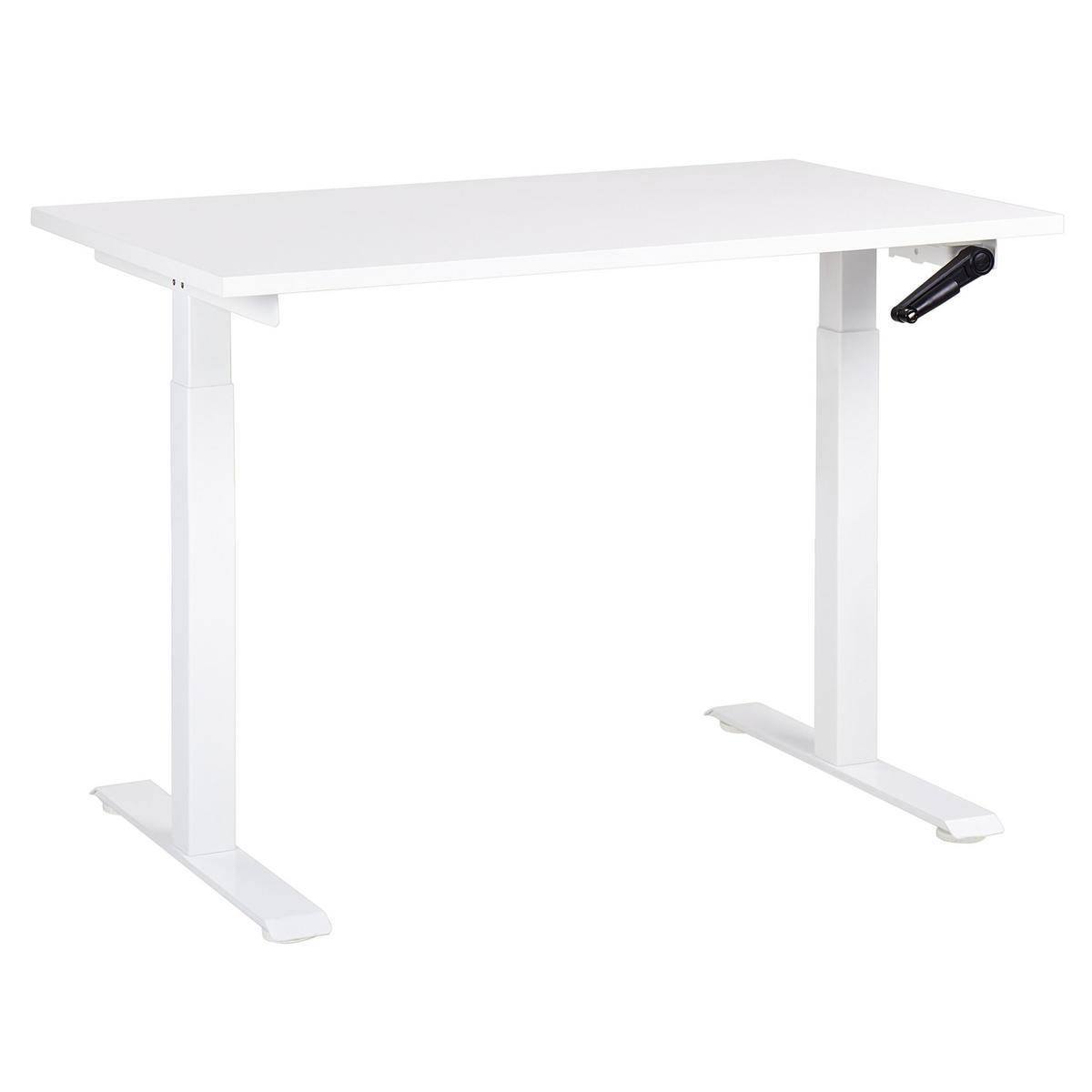 SCHREIBTISCH weiß 120/72 cm manuell höhenverstellbar Destin III - Weiß, Holz (72/120/74cm) - Beliani
