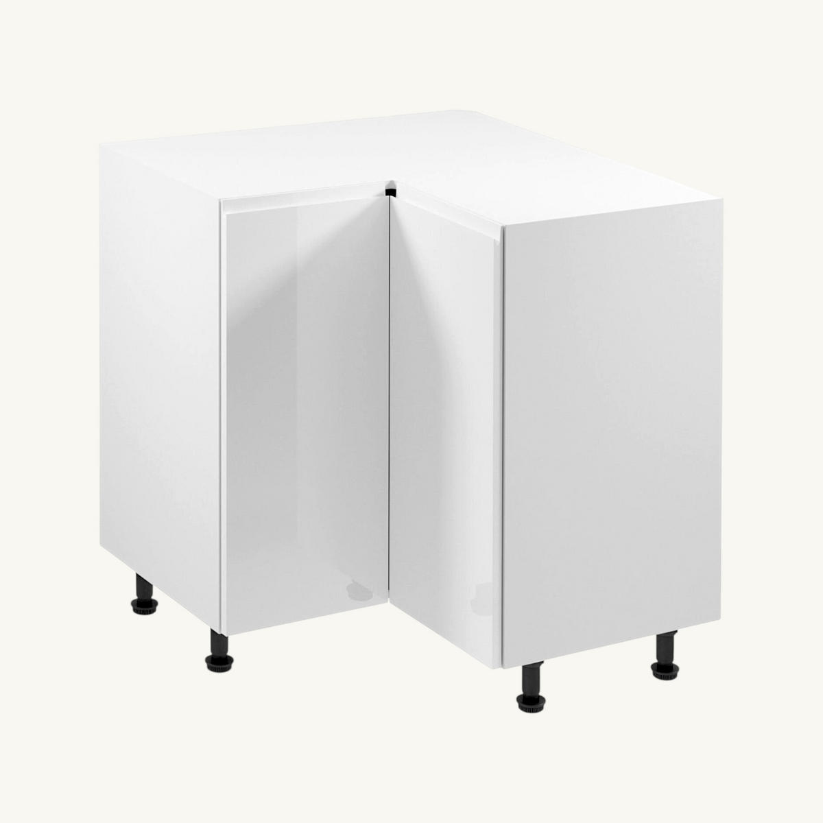 WINKELKÜCHE 260 x 210 cm Glanzia – KU-S12 – Weiß – Weiß / Hochglanz - Weiß, Holzwerkstoff (260/212/210cm) - hi-markt