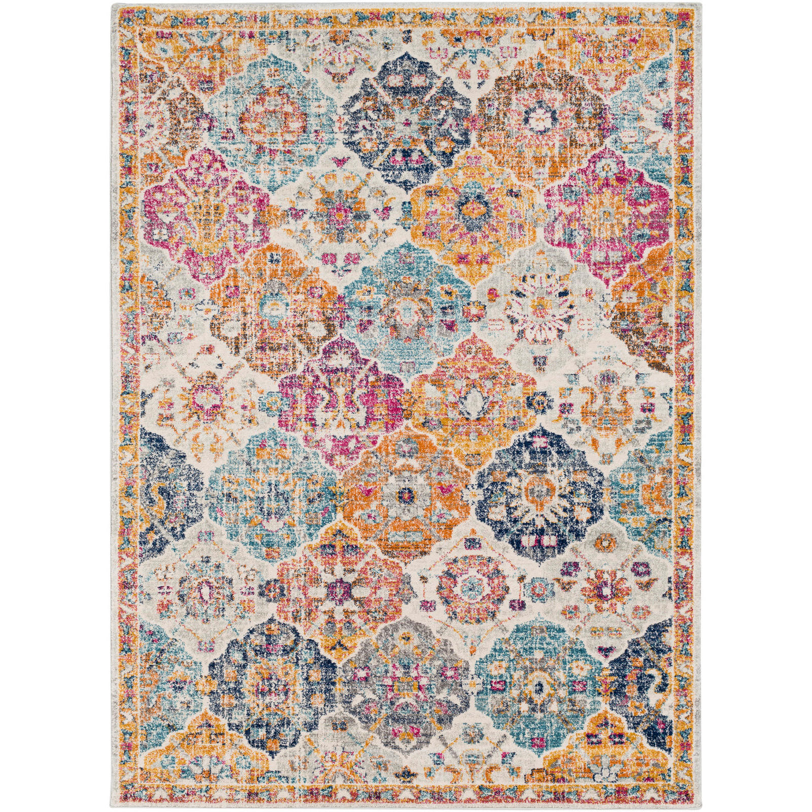 VINTAGE-TEPPICH 200/275 cm Mehrfarbig - Multicolor/Orange, Naturmaterialien/Textil (200/275cm) - LIVABLISS
