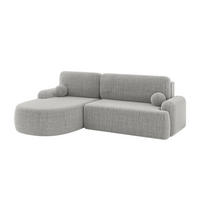 ECKSOFA mit Schlaffunktion und Bettkasten LIRA-L - 264x172x89 Hellgrau - Hellgrau, Holzwerkstoff/Textil (264/172cm) - ALTDECOR