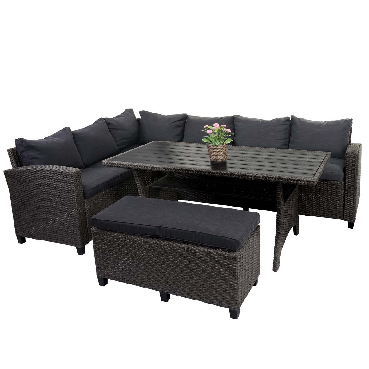 POLY GARNITUR Anthrazit - Anthrazit, Kunststoff - MCW
