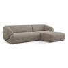 ECKSOFA rechts Strukturstoff Stoff Beige - Greige/Beige, Kunststoff/Textil (280/156cm) - Makamii