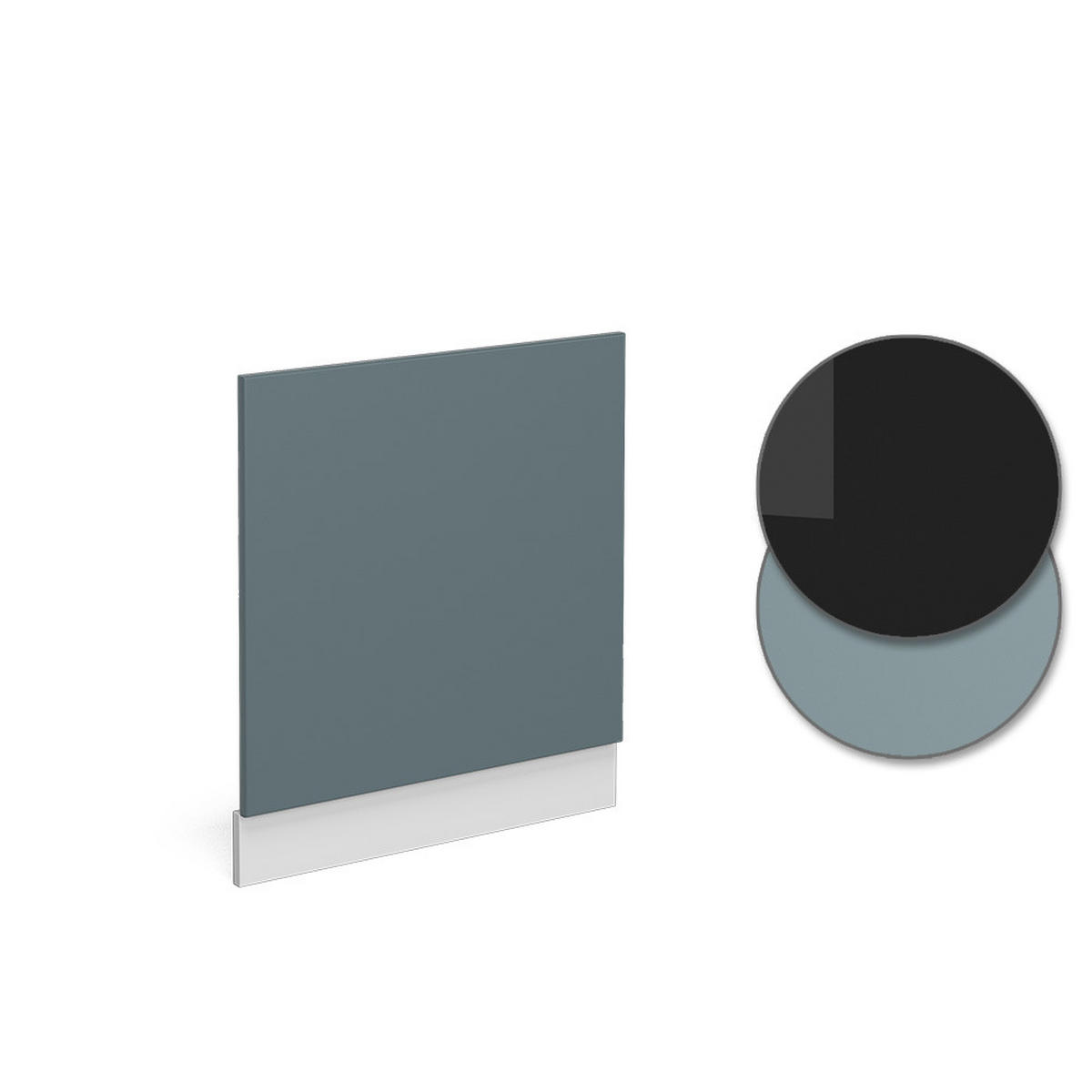 FRONTBLENDE R-Line Blau-Grau 60 cm, AP Anthrazit - Blaugrau/Weiß, Holzwerkstoff (60/57.2/1.6cm) - Vicco