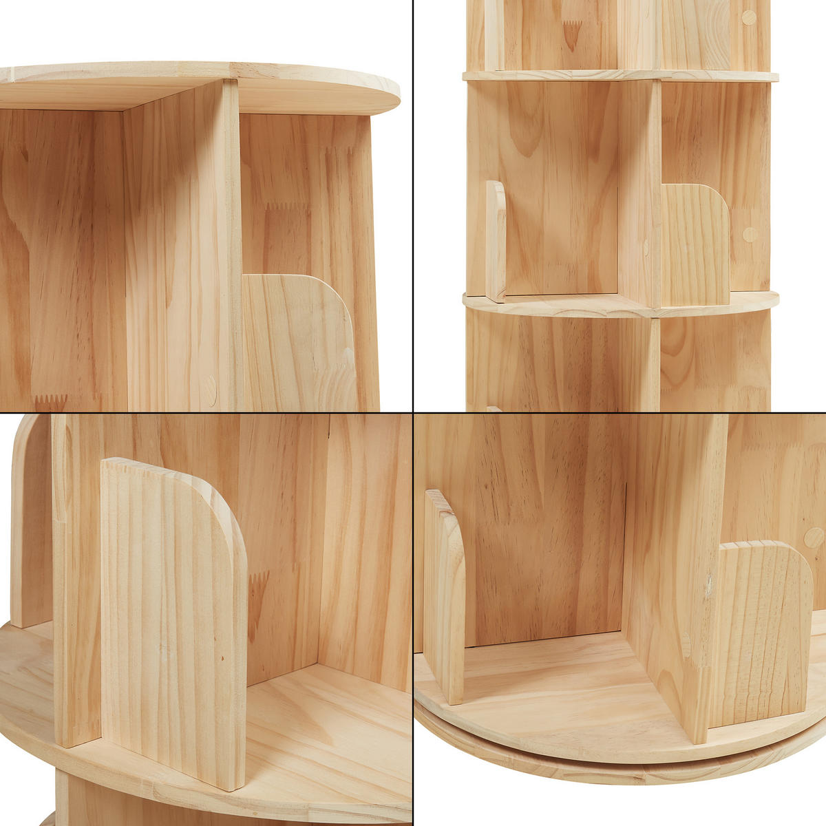 KINDERREGAL Chasek - Naturfarben, Holz (44/95/44cm) - [en.casa]