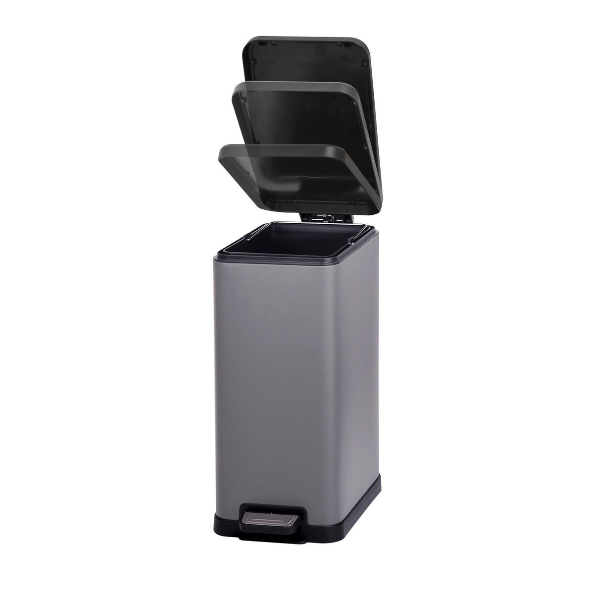 MÜLLEIMER STM15 15L Grau - Grau, Metall (20/45/36cm) - SVITA