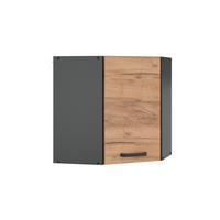 ECKHÄNGESCHRANK R-Line Goldkraft Eiche 57 cm - Honigeiche/Anthrazit, Holzwerkstoff (57/60/34.1cm) - Vicco