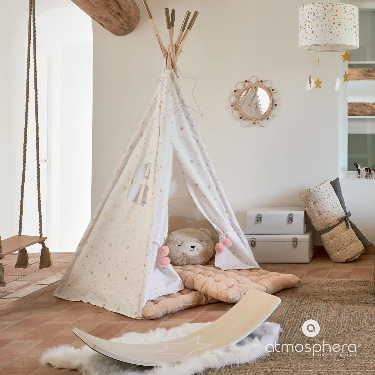 ZIERKISSEN 27 cm - Beige, Textil (27/27cm) - Atmosphera for kids