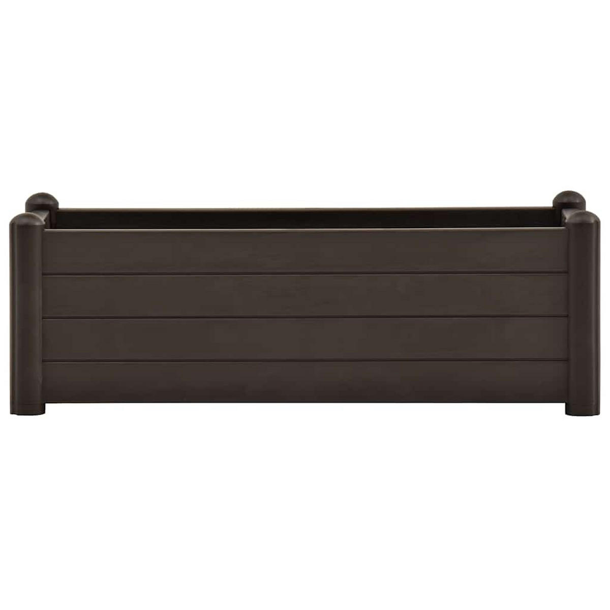 GARTEN-HOCHBEET PP Mokka 100/43/35 Cm - Anthrazit, Kunststoff (100/35/43cm) - vidaXL