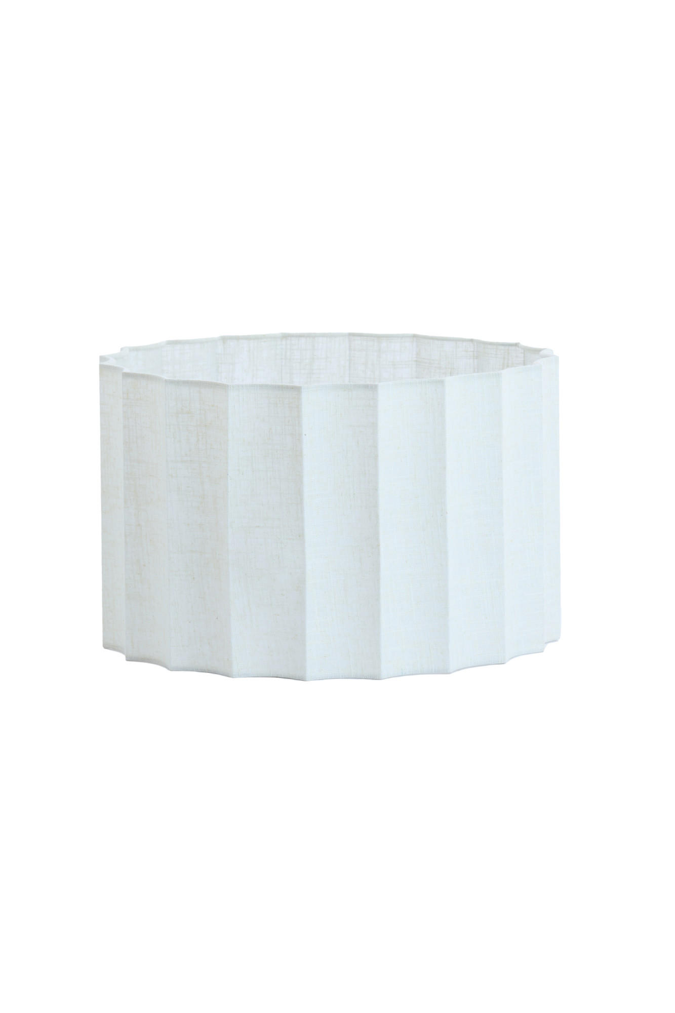 LAMPENSCHIRM Disli Weiß Ø40/25 cm - Weiß, Textil (40/40/25cm) - Light & Living
