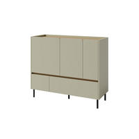 KINDERKOMMODE LIBU 08 120/40/105 in Eukalyptus / Baltic Düne Eiche - Alteiche/Eukalyptusholzfarben, Holzwerkstoff (120/105/40cm) - Deine Möbel 24