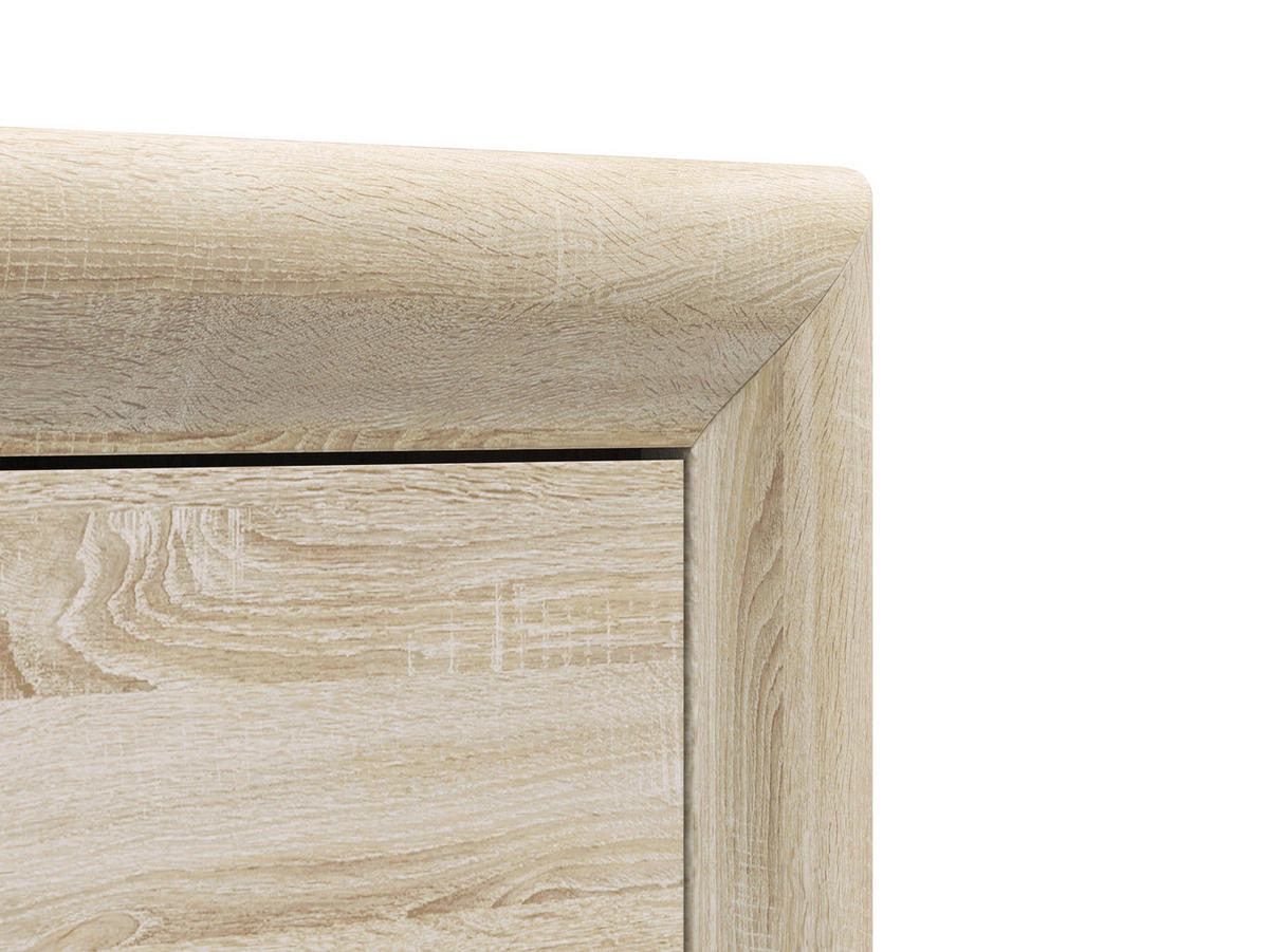 HIGHBOARD Castel Sonoma Eiche / Sonoma Trüffel 92 / 43 / 133cm - Braun/Sonoma Eiche, Holz/Holzwerkstoff (92/133/43cm) - Feldmann-Wohnen
