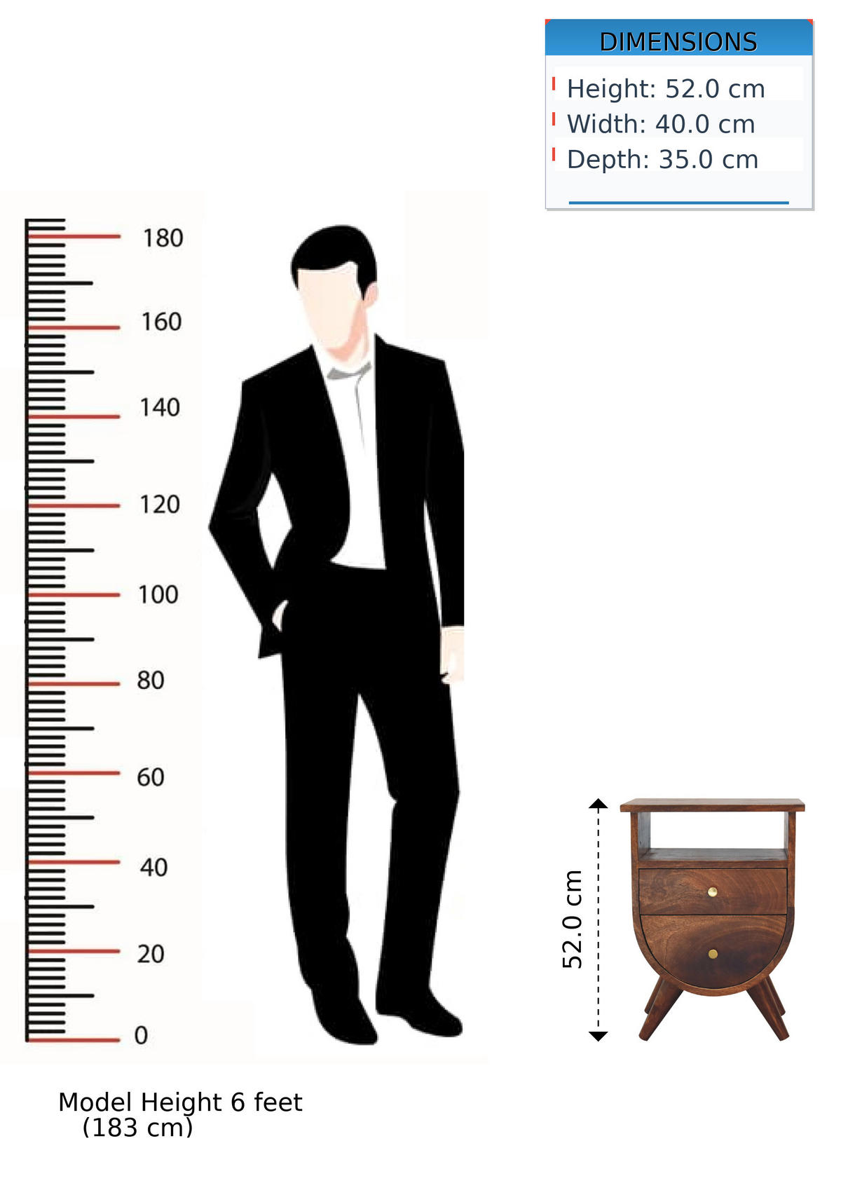 NACHTTISCH Split, 1 Schublade, 1 Offenes Fach, Nordische Beine, Dunkelbraun - Kastanienfarben/Messingfarben, Holz/Metall (40/52/35cm) - Artisan Furniture