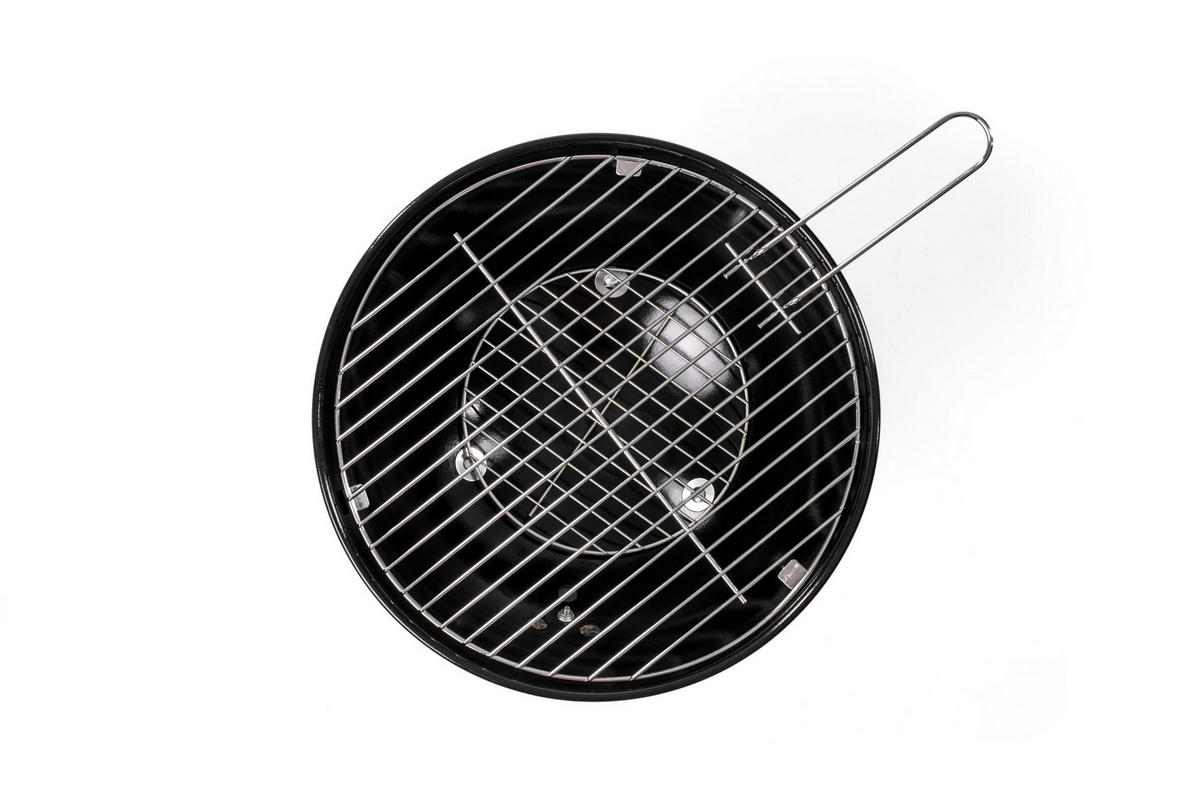 HOLZKOHLEGRILL ROSMARINO Stahl - Schwarz, Metall (38/26/42cm) - Rosmarino