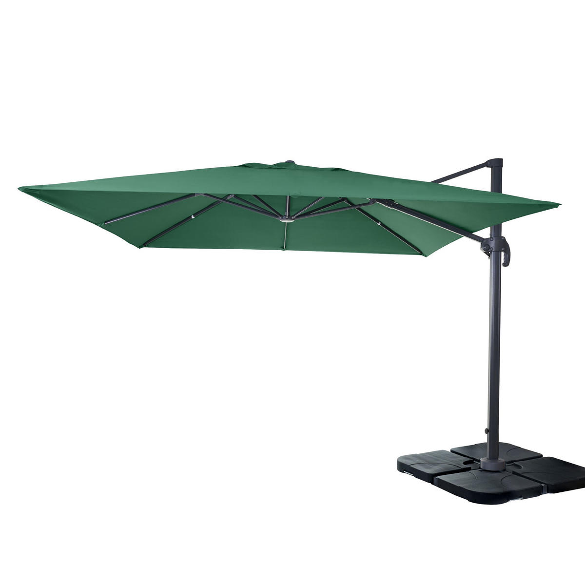 AMPELSCHIRM I Dunkelgrün 300/300 cm - Dunkelgrün, Textil (360/300cm) - MCW