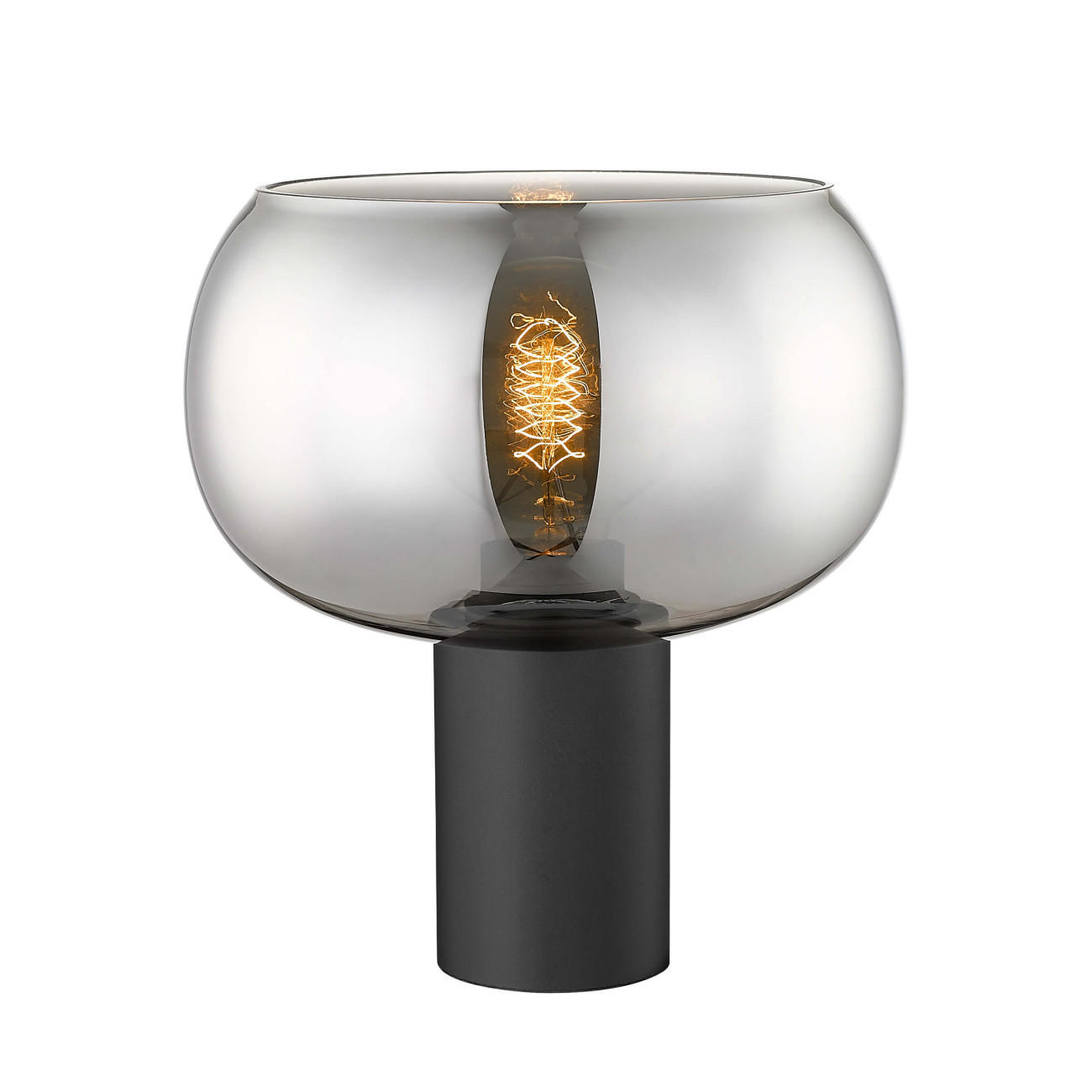 TISCHLEUCHTE Milan, Rauchgrau, 23cm - Grau, Glas (23/22/23cm) - KOSILUM